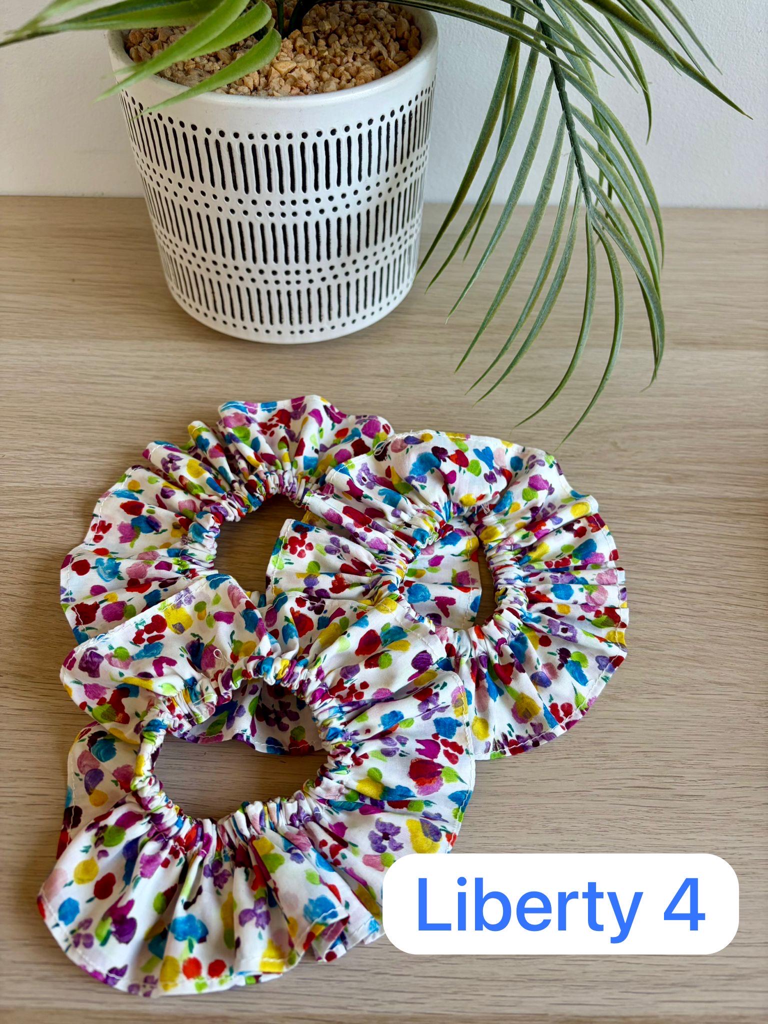 Liberty Fabric Scrunchie – Handmade Hair Scrunchie | Choose Single, Set of 3 or 5 | Floral Hair Tie | Honey Stitch Co.