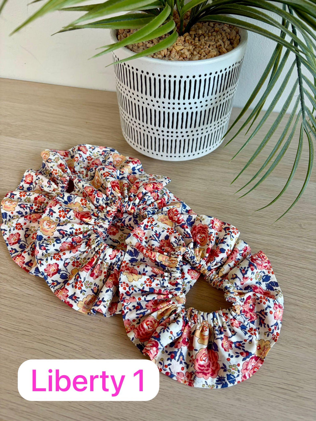 Liberty Fabric Scrunchie – Handmade Hair Scrunchie | Choose Single, Set of 3 or 5 | Floral Hair Tie | Honey Stitch Co.