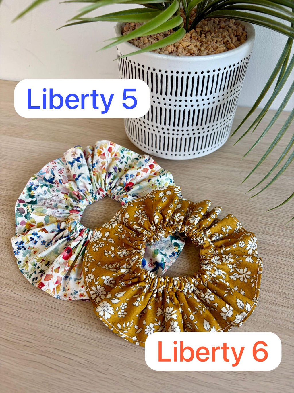 Liberty Fabric Scrunchie – Handmade Hair Scrunchie | Choose Single, Set of 3 or 5 | Floral Hair Tie | Honey Stitch Co.