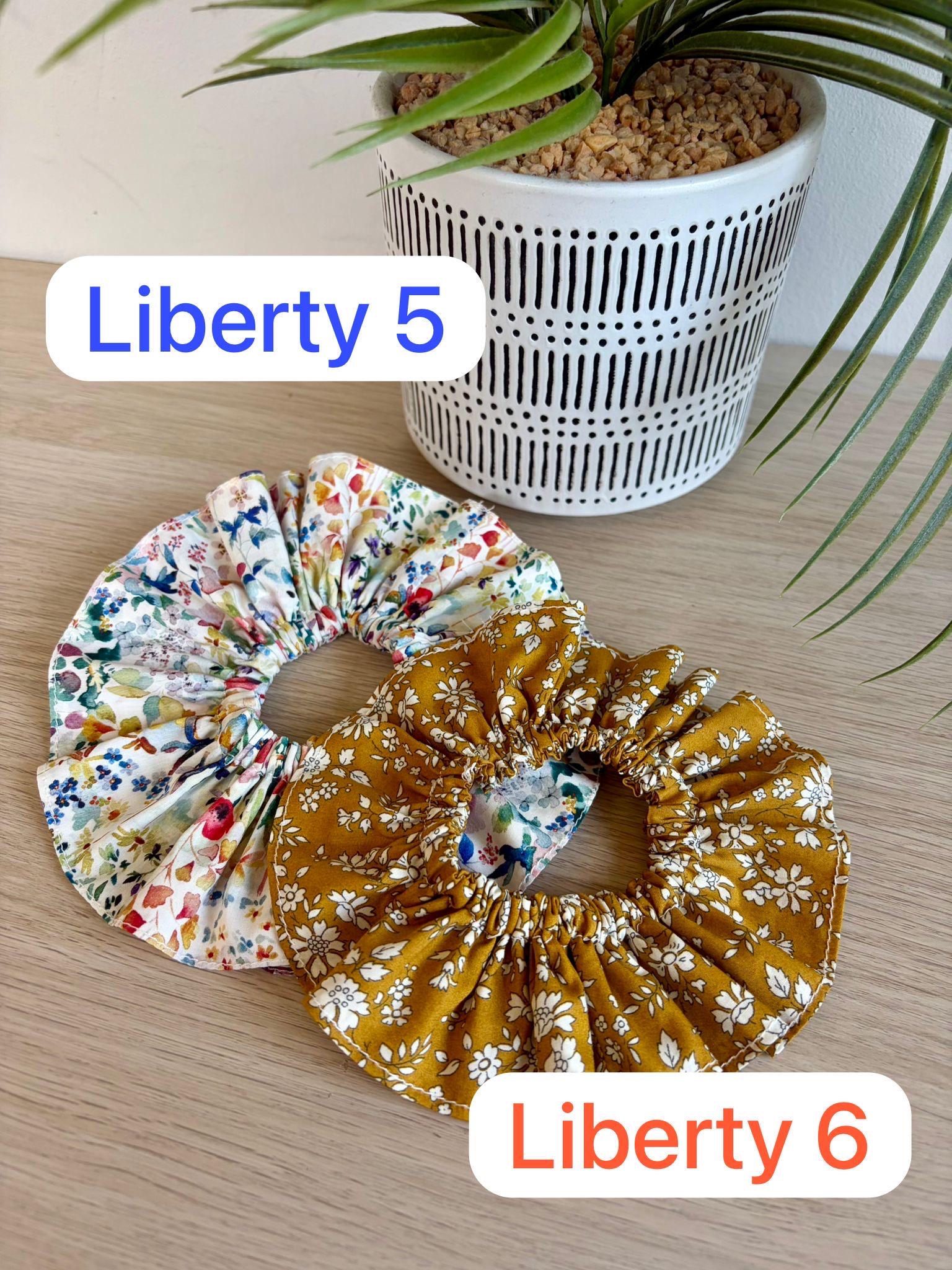 Liberty Fabric Scrunchie – Handmade Hair Scrunchie | Choose Single, Set of 3 or 5 | Floral Hair Tie | Honey Stitch Co.