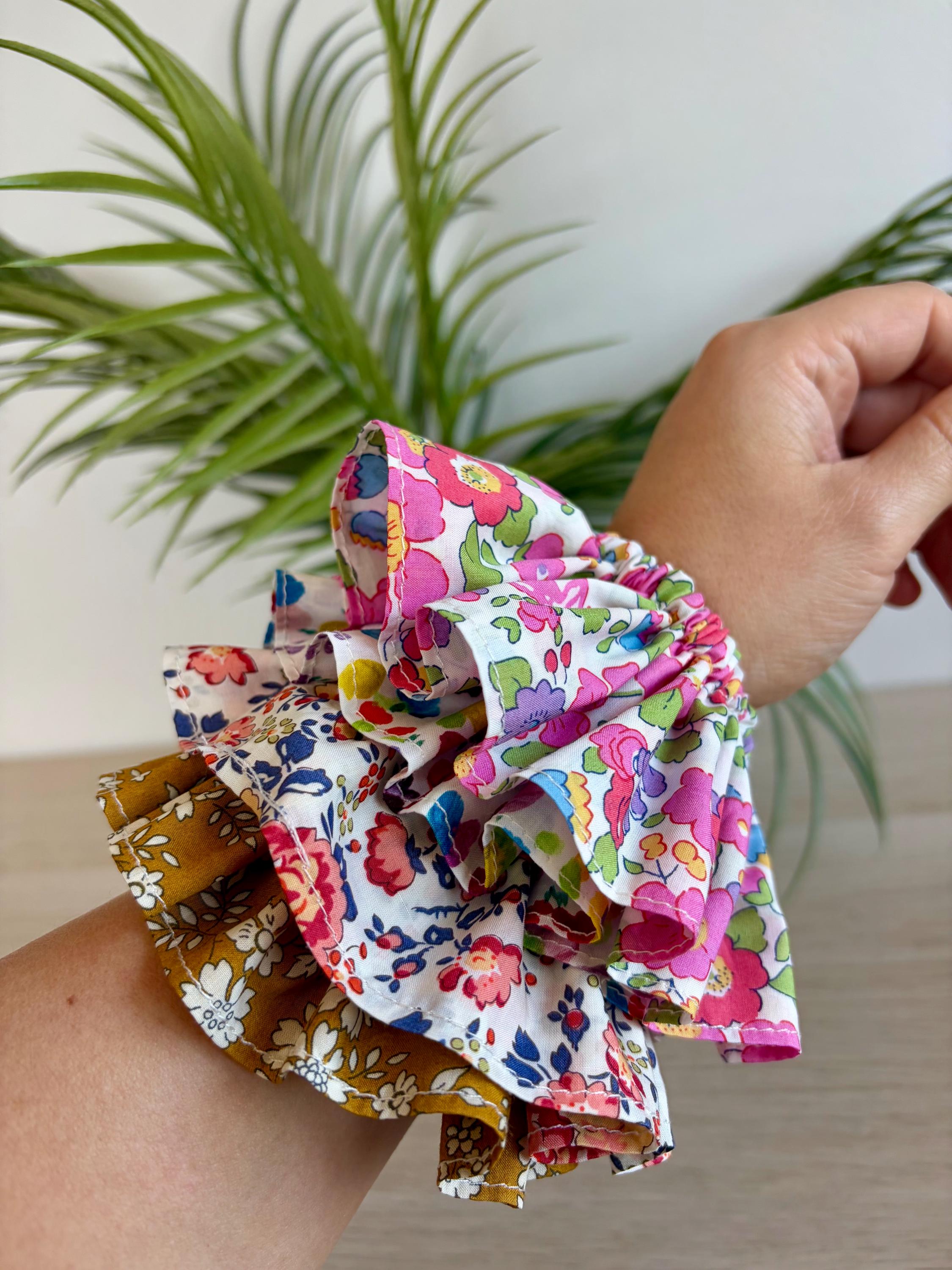 Liberty Fabric Scrunchie – Handmade Hair Scrunchie | Choose Single, Set of 3 or 5 | Floral Hair Tie | Honey Stitch Co.