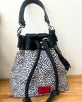 Handcrafted Leather & Denim Handbag Bucket Bag